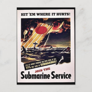 Join The Submarine Service Postcard