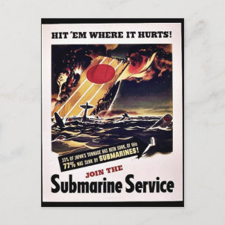 Join The Submarine Service Postcard