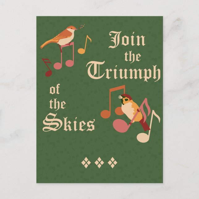 Join the Triumph of the Skies Holiday Postcard (Front)