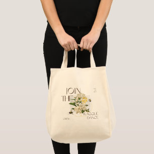 Join the Waggle Dance Crew: Elegant Bee & Jasmine Tote Bag
