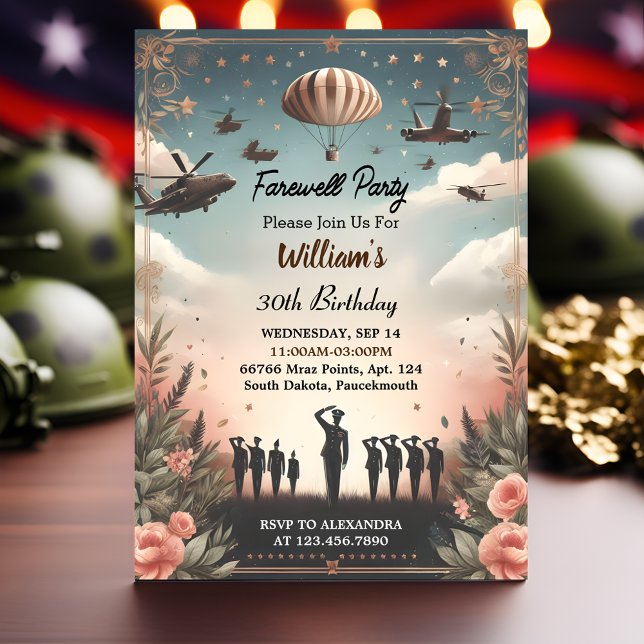 Join Travel Surprise Globe Farewell 30th Birthday Invitation (Creator Uploaded)