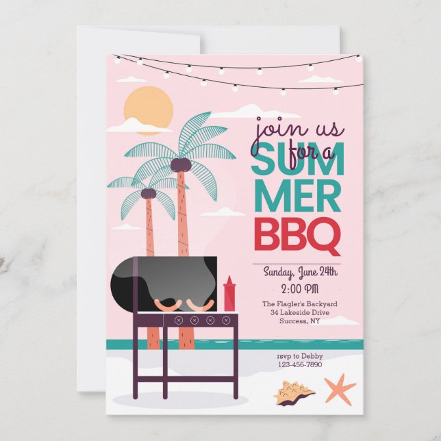 Join Us For A BBQ Invitation (Front)