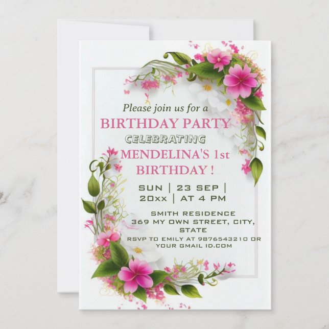 Join Us for a Birthday Bash Celebration! Invitation (Front)