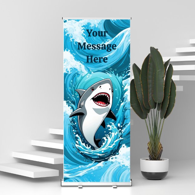 Join Us For a Bite Shark Retractable Banner (Creator Uploaded)