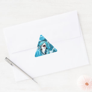 Join Us For a Bite Shark Triangle Sticker