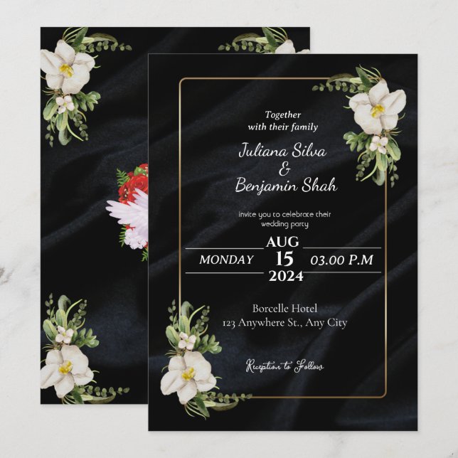 Join us for a celebration of love | wedding invita invitation (Front/Back)