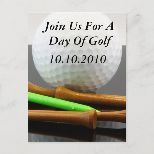 Join Us For A Day Of Golf Invitation Postcard (Front)