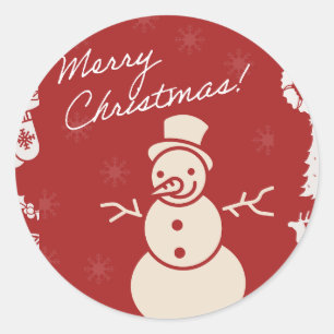 "Join Us for a Holly Jolly Christmas Party!" Classic Round Sticker