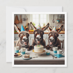 Join us for a laugh, laughing donkey invitation