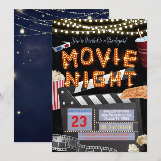 Join Us for a Movie Night Birthday Celebration Invitation