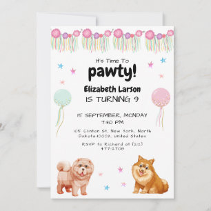 Join Us for a Pawsome Birthday Bash Kids Birthday Invitation