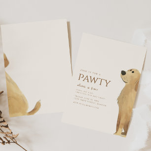 Join us for a Pawty Lab Dog Theme Birthday  Invitation