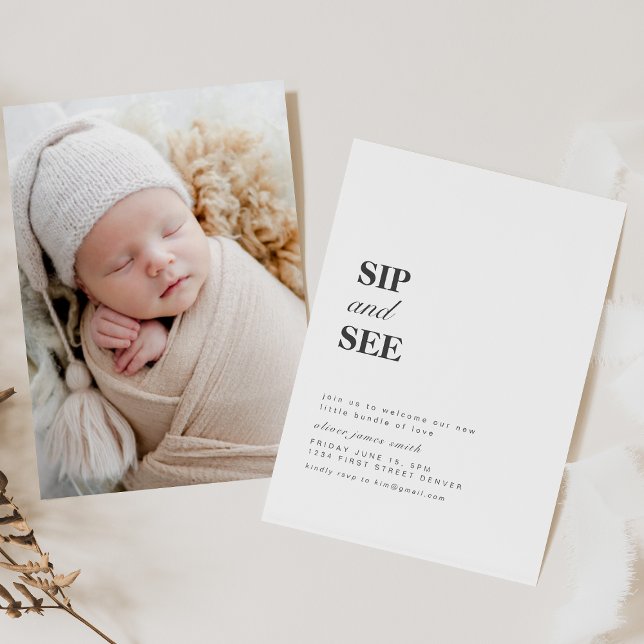 Join Us For a Sip and See Party Invitation (Creator Uploaded)