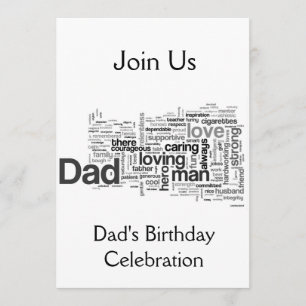 JOIN US FOR "DAD'S BIRTHDAY" INVITATION