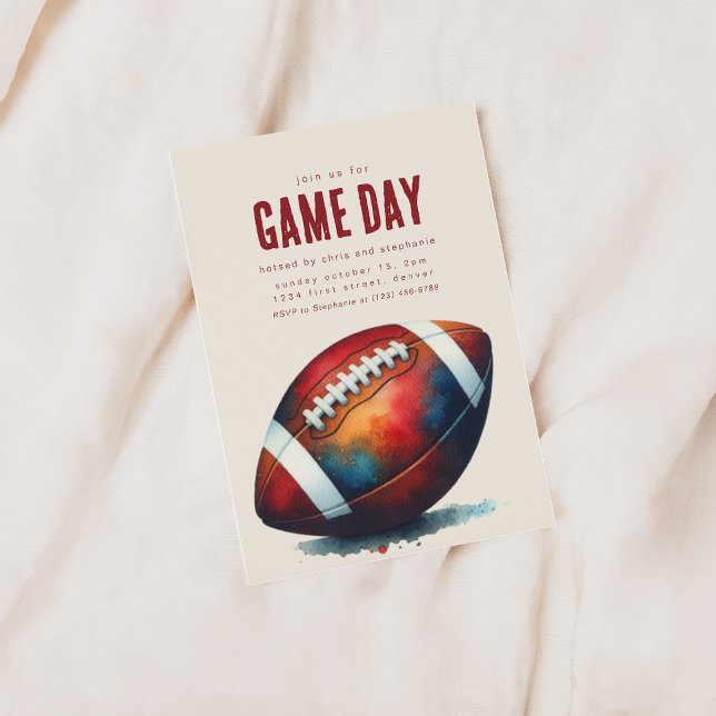 Join Us For Game Day Football Party  Invitation (Creator Uploaded)