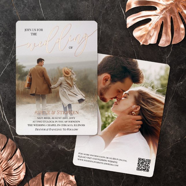 Join Us Gold Photo QR Code All In One Wedding (Creator Uploaded)