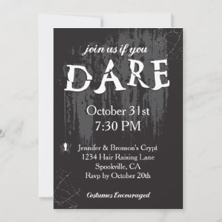 Join Us if you Dare Dark Invitation