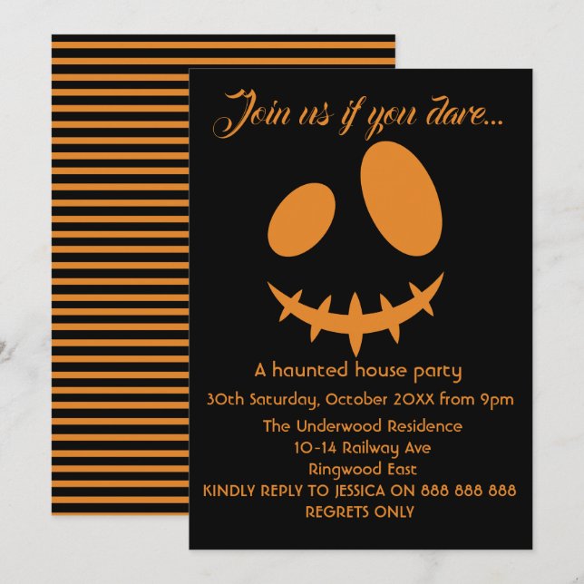 JOIN US IF YOU DARE HALLOWEEN INVITATION (Front/Back)