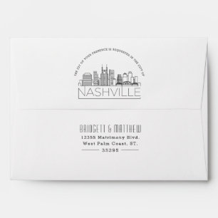 Join Us In Nashville   Pre-addressed Wedding Envelope