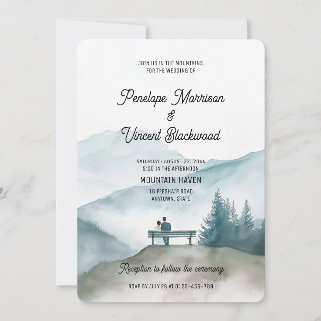 Join Us in the Mountains Invitation (Front)