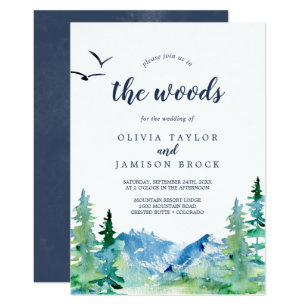 Join Us In The Woods Wedding Invitation 8