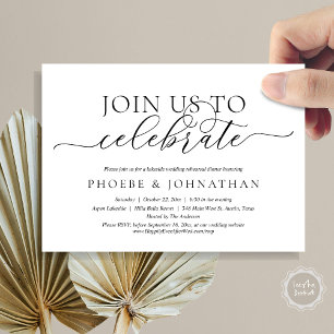 Join Us To Celebrate, Wedding Rehearsal Dinner Inv Invitation
