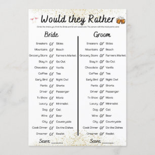 Joint Bachelor/Bachelorette Party Game Invitation