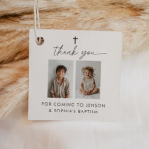 Joint Baptism 2 Photo Favour Tags