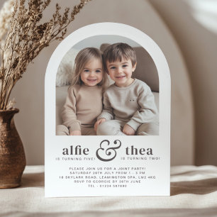 Joint Birthday Invitation Arch