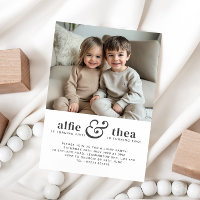 Joint Birthday Invitation Portrait