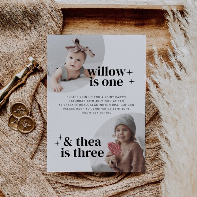 Joint Birthday Invitation with Arches (Creator Uploaded)