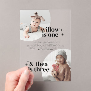 Joint Birthday Invitation with Arches