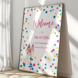  Joint Birthday Whimsical  Sisters    Poster