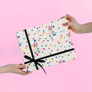  Joint Birthday Whimsical  Sisters    Wrapping Paper Sheet