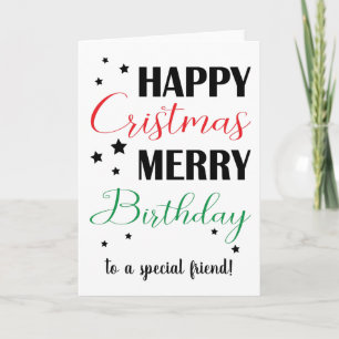 Joint Christmas And Birthday Card