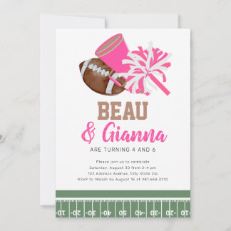 Joint Combined Birthday Party Invitation Boy Girl