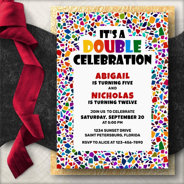 Joint Double Birthday Invitation (Creator Uploaded)
