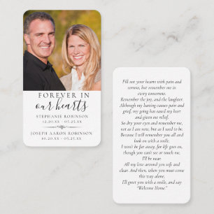 Joint Double Memorial Photo Funeral Prayer Card