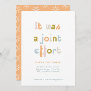 Joint Effort Baby Shower Invitation