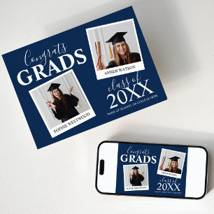 Joint Graduation   2 Photo Invitation