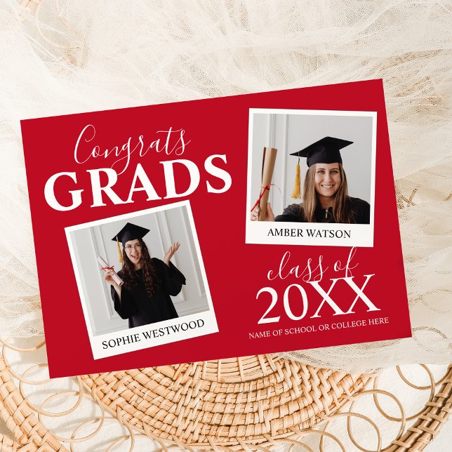 Joint Graduation | 2 Photo Invitation (Creator Uploaded)