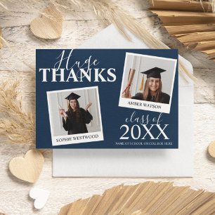 Joint Graduation 2 Photo Thank You Card