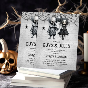 Joint Halloween Birthday Party Invitation