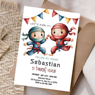 Joint Ninja Birthday Invitation   Karate Party