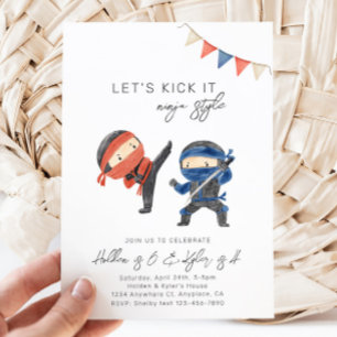 Joint Ninja Birthday Invitation   Karate Party