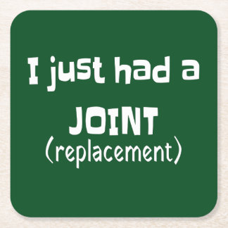 Joint Replacement Humour Funny Novelty Square Paper Coaster