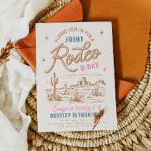 Joint Rodeo Birthday Invitation
