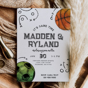 Joint Sports Birthday Invitation