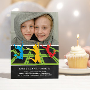 Joint Trampoline Park Birthday Invitation