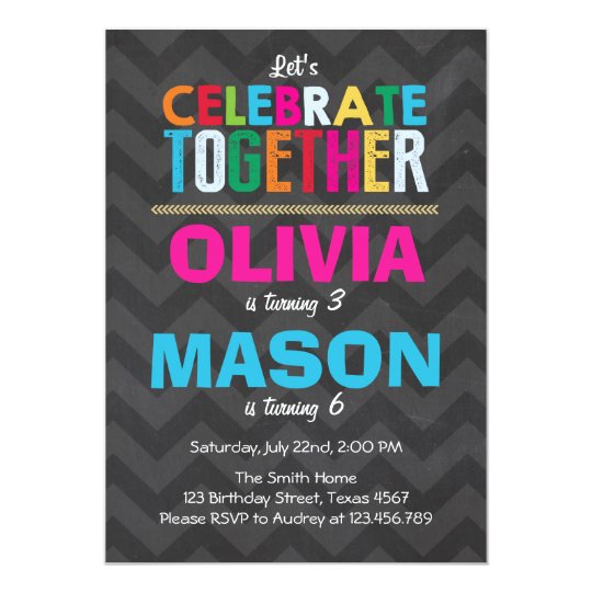 Joint Birthday  Invitations Zazzle UK